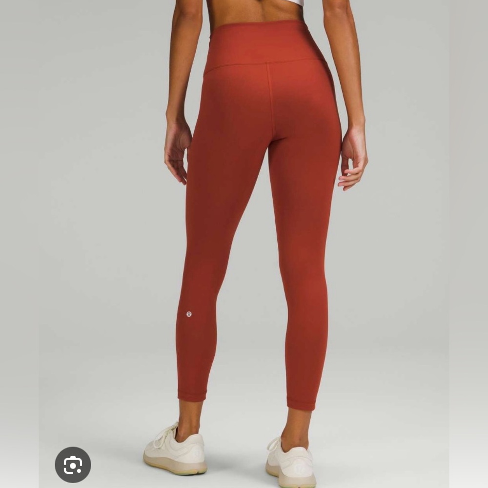 *PRISTINE* Lululemon Wunder Train Leggings Cayenne Red 25” Size 8